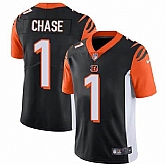 Nike Bengals 1 Ja'Marr Chase Black Vapor Untouchable Limited Jersey,baseball caps,new era cap wholesale,wholesale hats